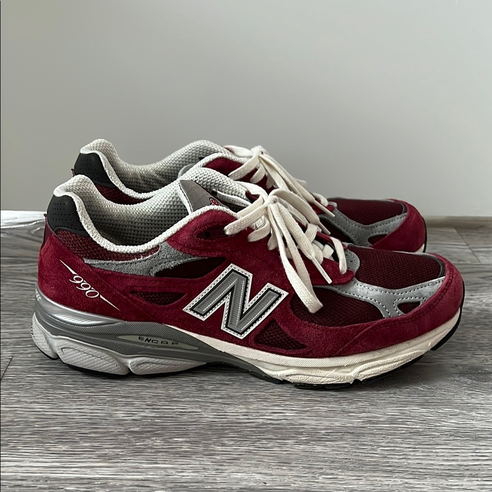 New Balance Burgundy and Gray Sneakers